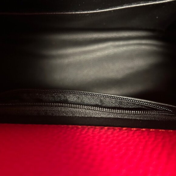 Elegant Red Leather Satchel - Picture 6 of 6